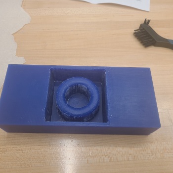 wax mold after brush